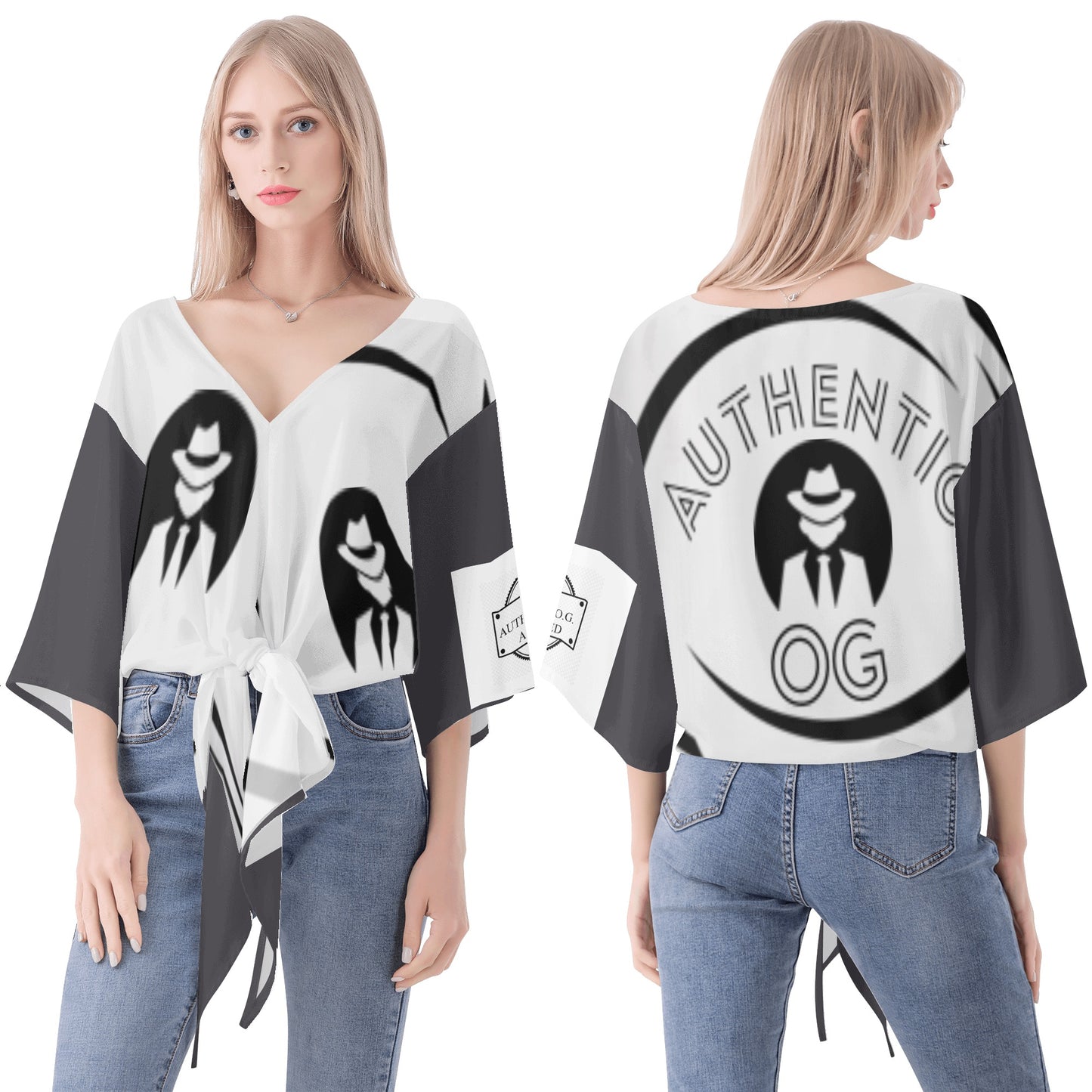 Women‘s’ V-neck Streamers Blouse