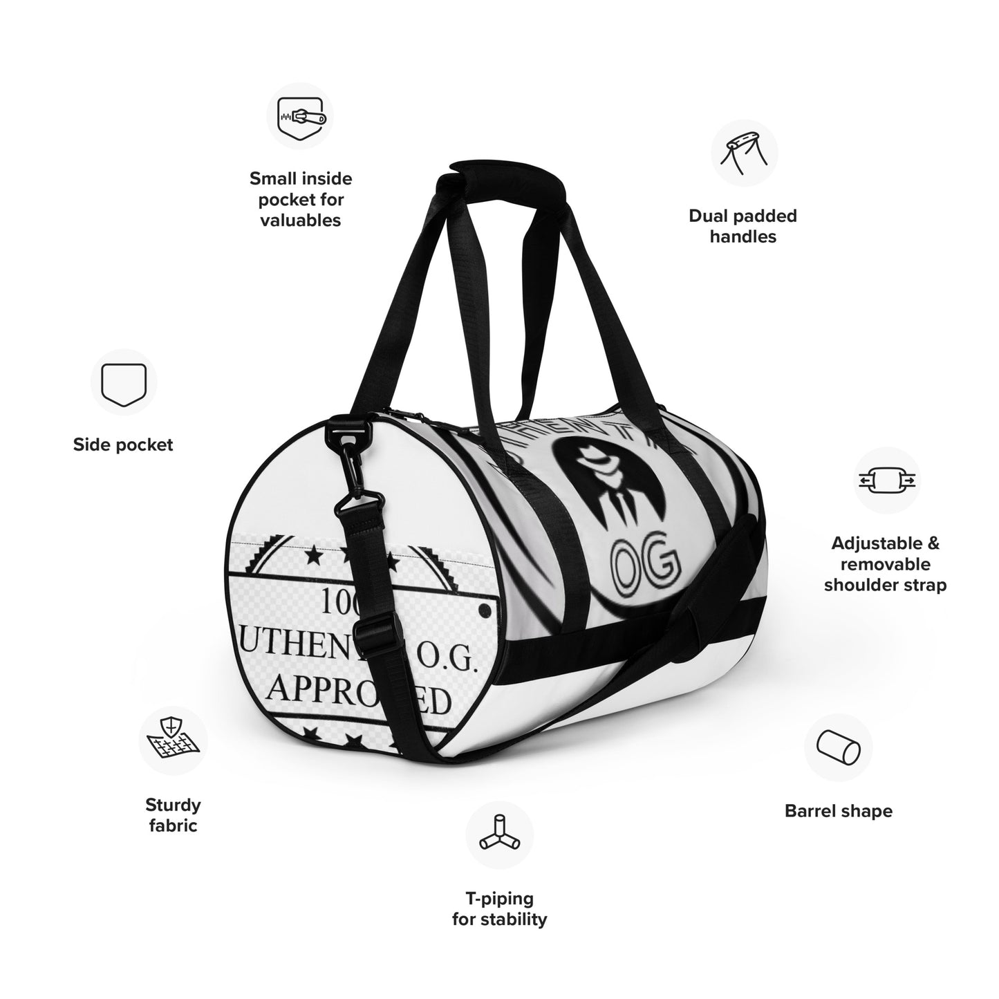 All-over print gym bag